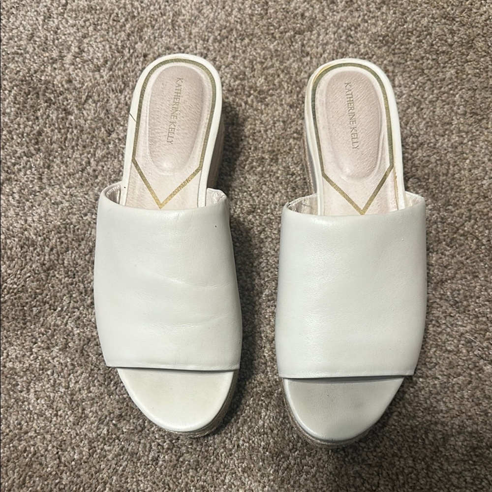 Cream Slide Sandals